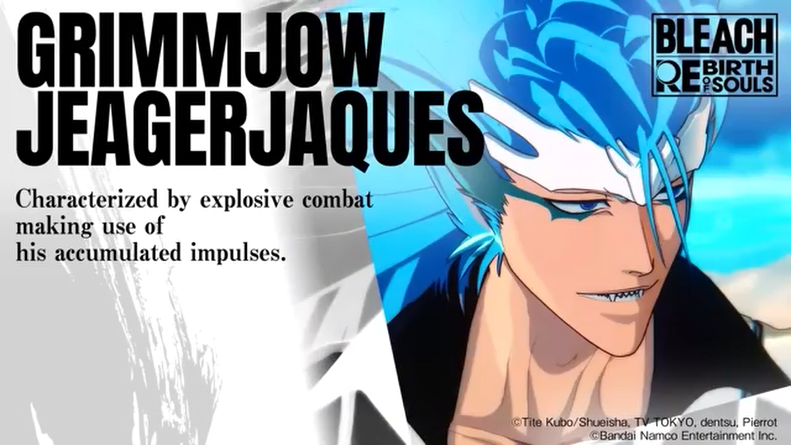 BLEACH REBIRTH OF SOULS: GRIMMJOW CHARACTER TRAILER